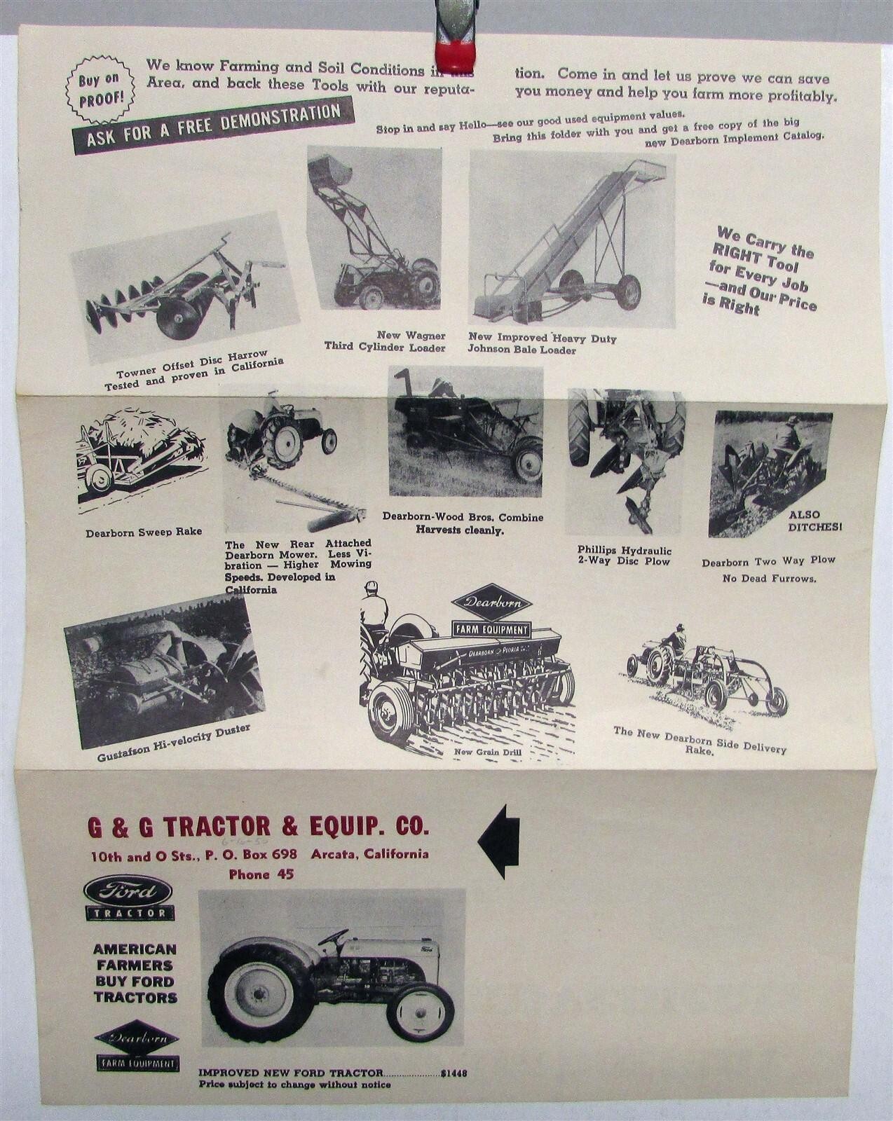 1950s Ford Tractor 30 Important Improvements Specs Diagrams Agriculture Mailer