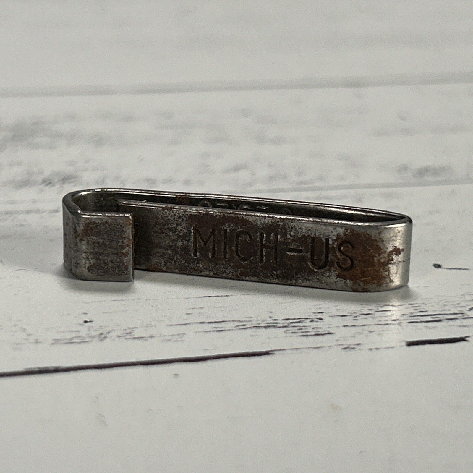 Antique Livestock Ear Tag Michigan USA December 25 1923 Patent Steel Metal