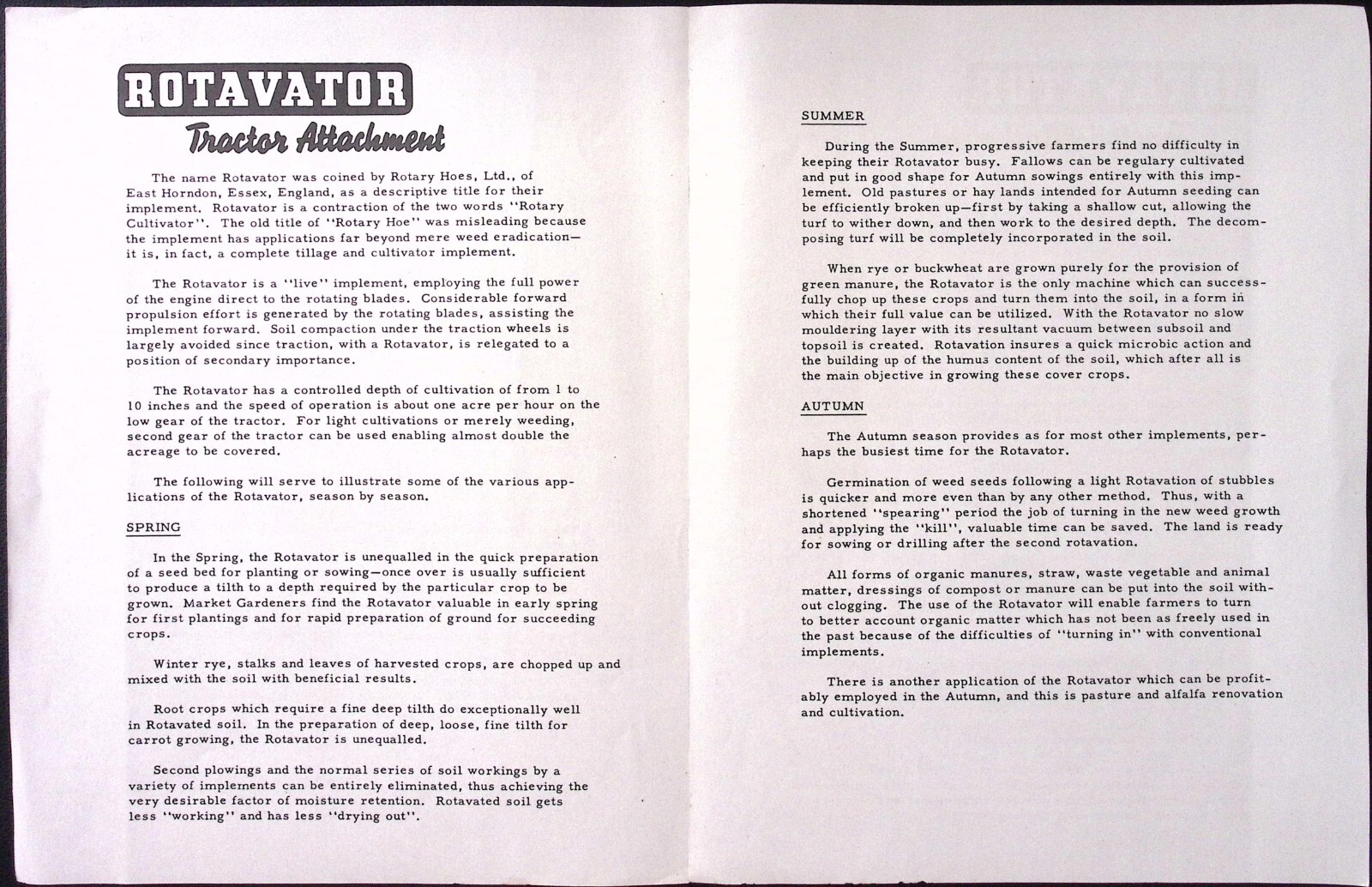 1954 Howard Elevator Tractor Attachment for Better Farming Brochure