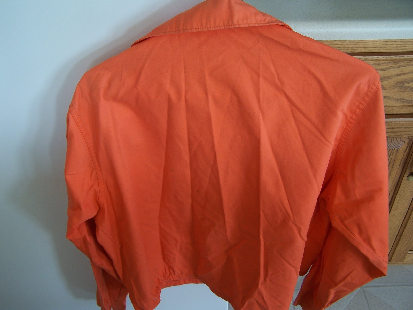 Allis Chalmer Orange Long Sleeve Vintage tractor Jacket Medium Heavy Shirt M
