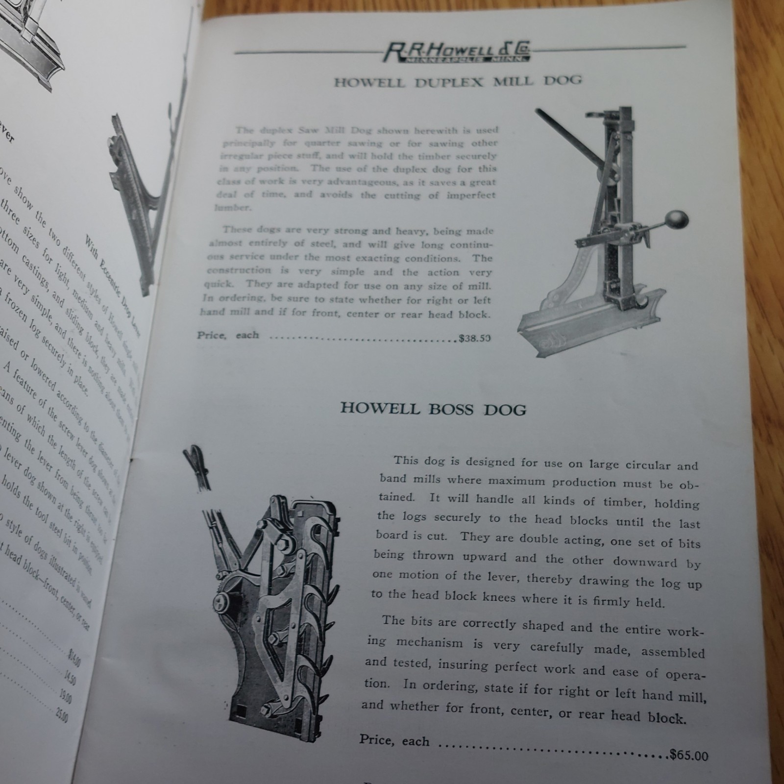 R R Howell & Co Saw Mill Machinery Thresher Power Farming Catalog Antique
