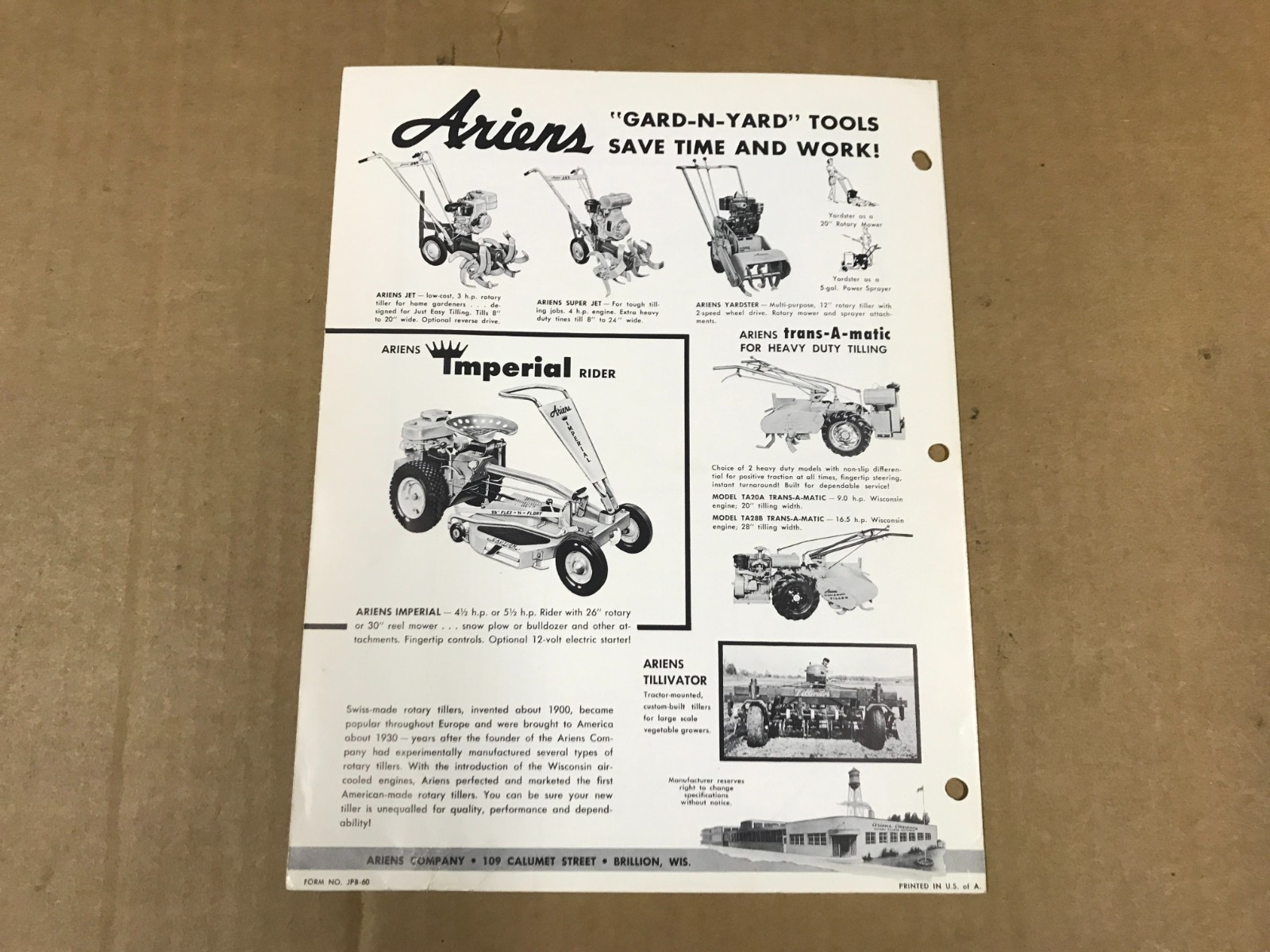 Vintage How To Use Your Ariens Jet Rotary Tiller