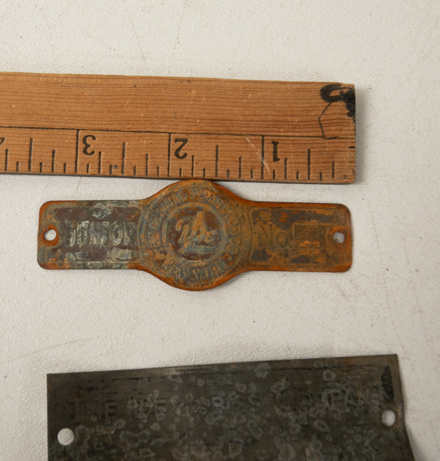 Delaval & Devilbiss Company Metal Tags (B7A) Junior (JSF6) Cream Separator