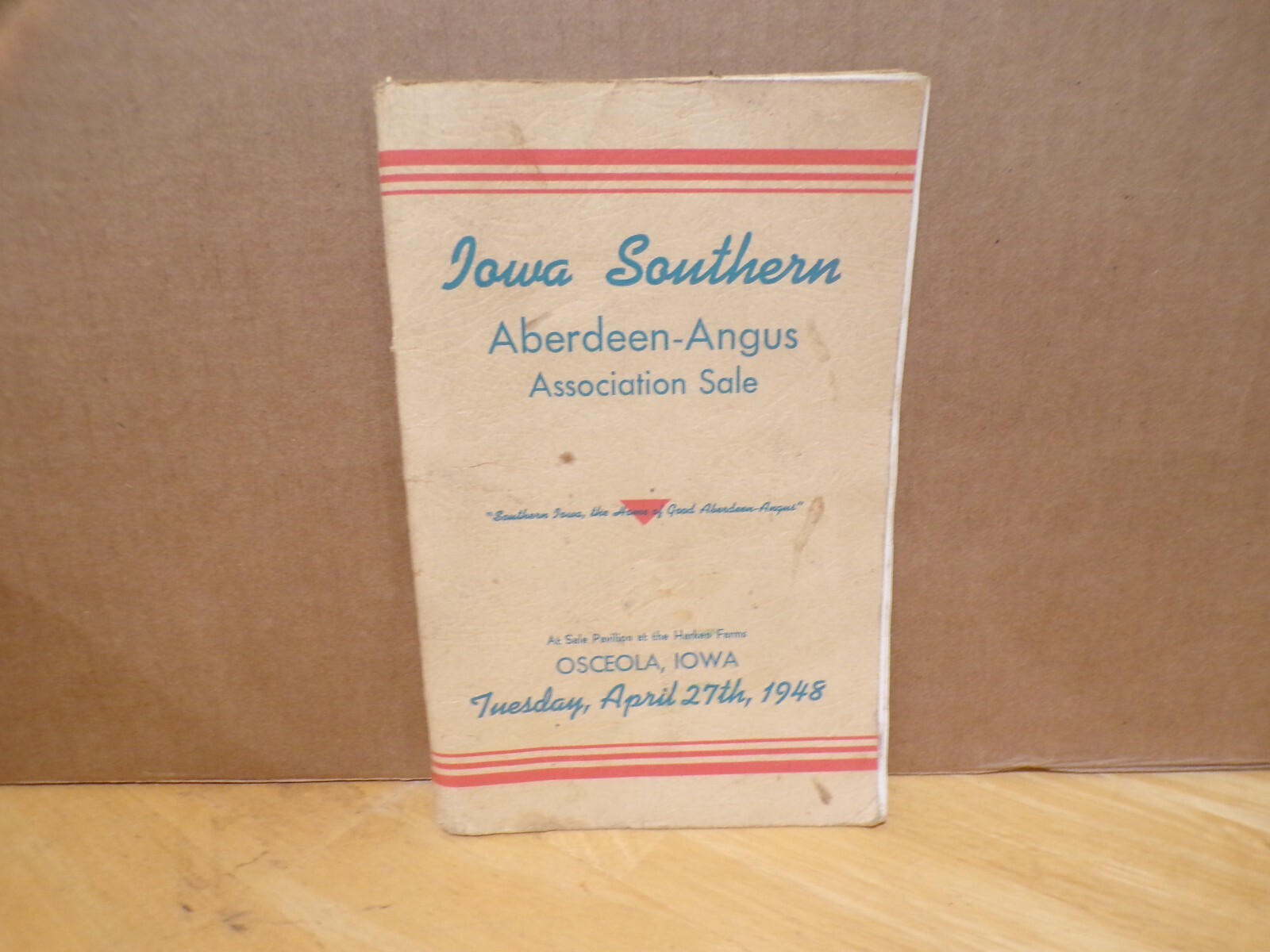 1948 Iowa Southern Aberdeen-Angus Cattle Sale Osceola FAMILY CONSIGNORS INSIDE?
