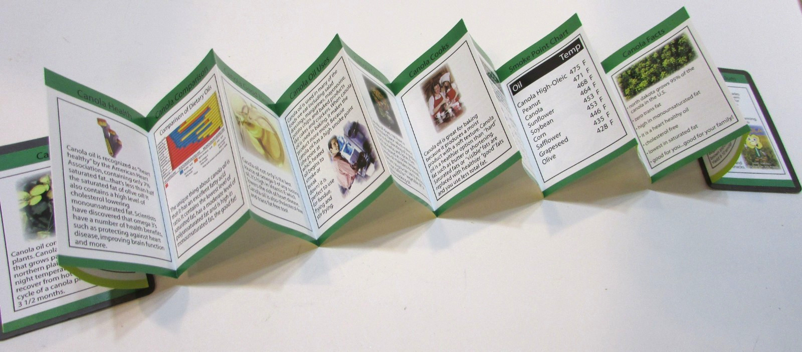 Canola Oil Growers Healthy Choice Fold Out Refrigerator Magnet Information Book