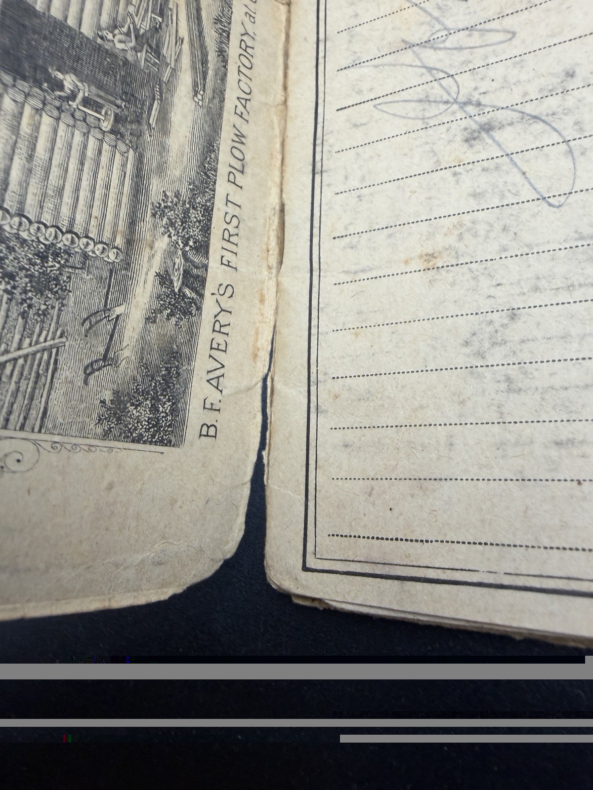 1888 B.F. Avery & Sons Genuine Avery Plow Pocket Calendar Memo Book Farm Ad