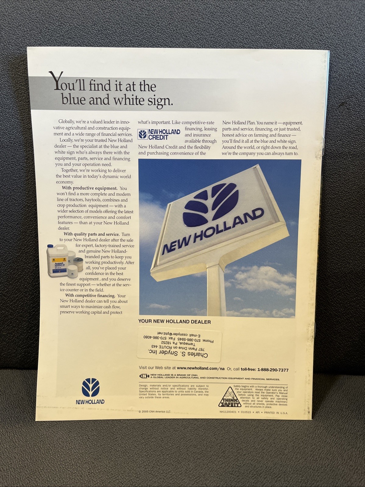 New Holland HW Self Propelled Windrower Sales Brochure