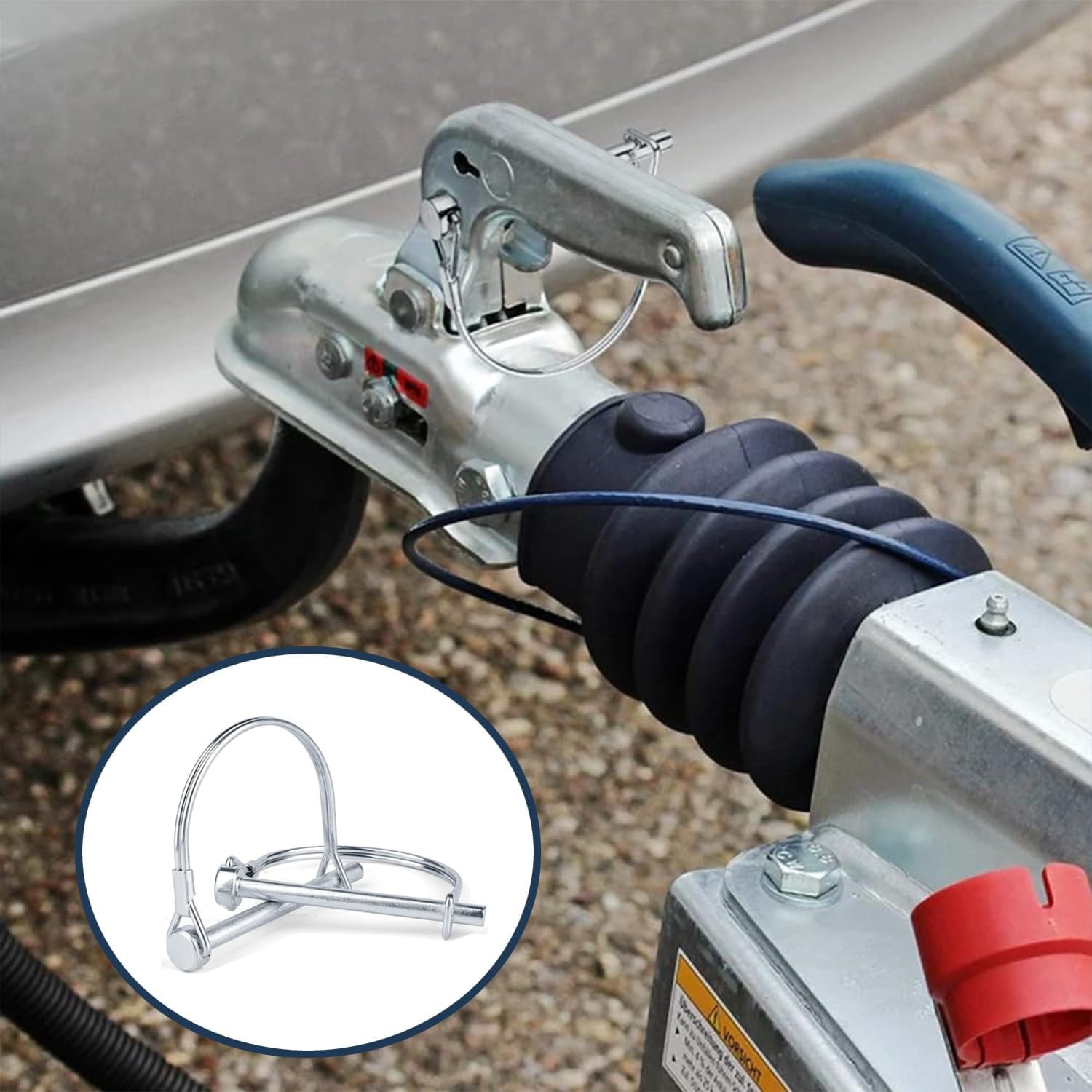 8 Pack Trailer Hitch Pin 1/4 x 4inch Wire Lock Pin Hitch Pin Clip Safety Pin …