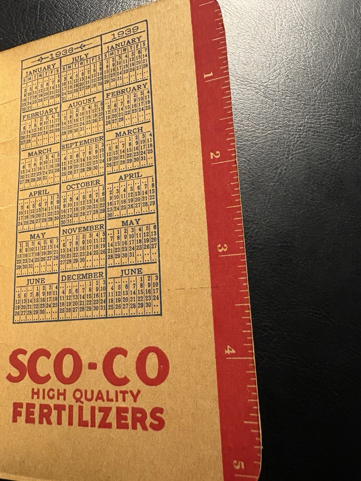 1937 SCO-CO Southern Cotton Oil Co Fertilizer Advertising Memo Pad Farm Ephemera