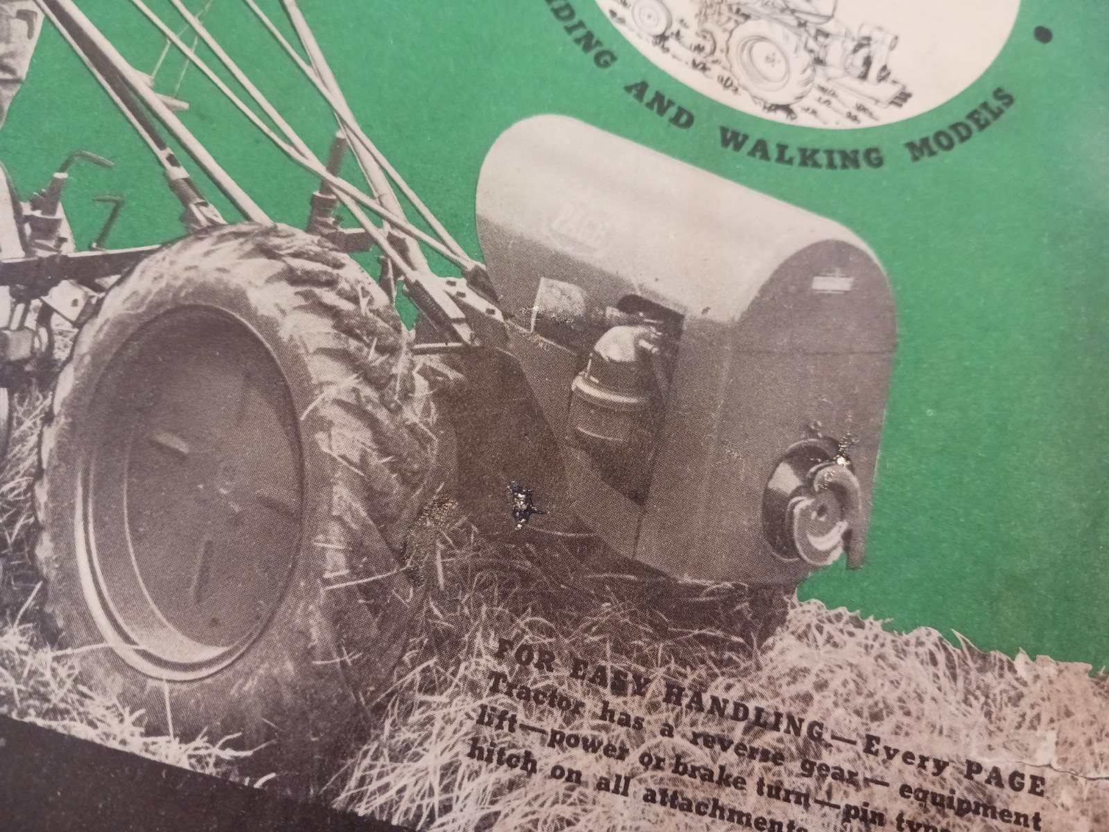 1950 Page Garden Tractor Brochure Milwaukee Dairy Farm Flyer Catalog