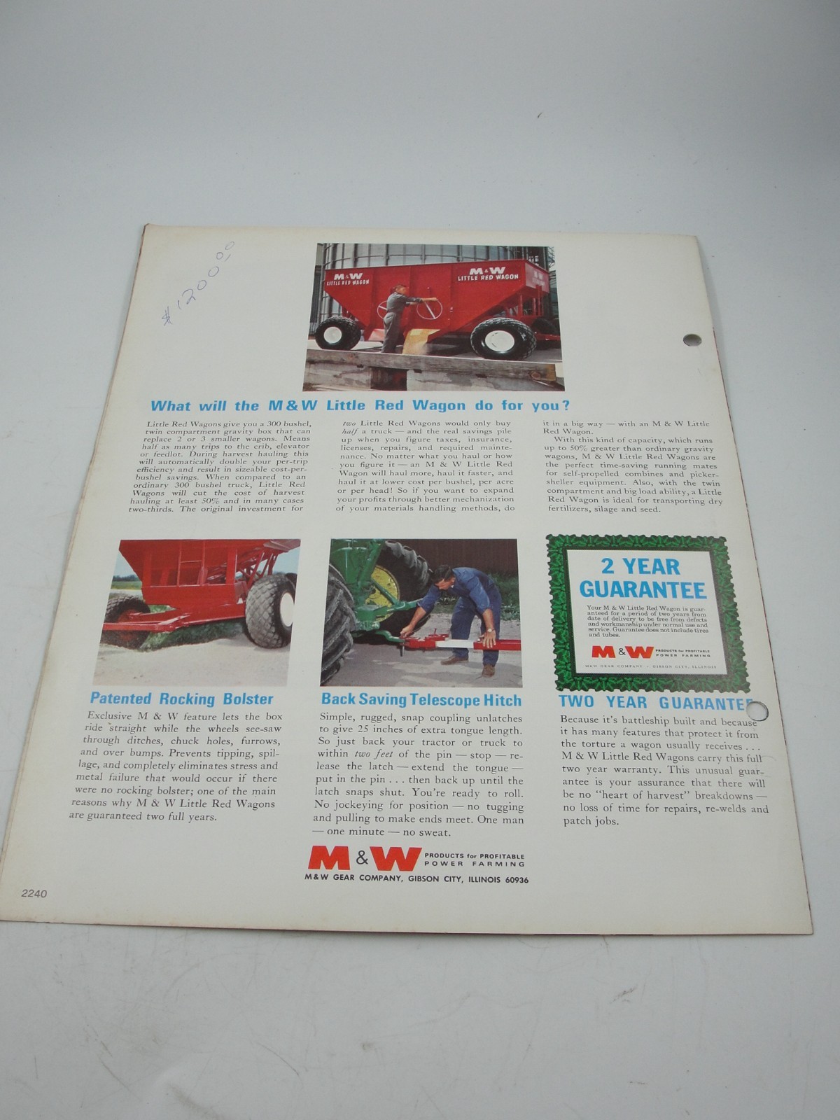 M&W Little Red Wagon New 300 Plus Buschel Capacity Brochure