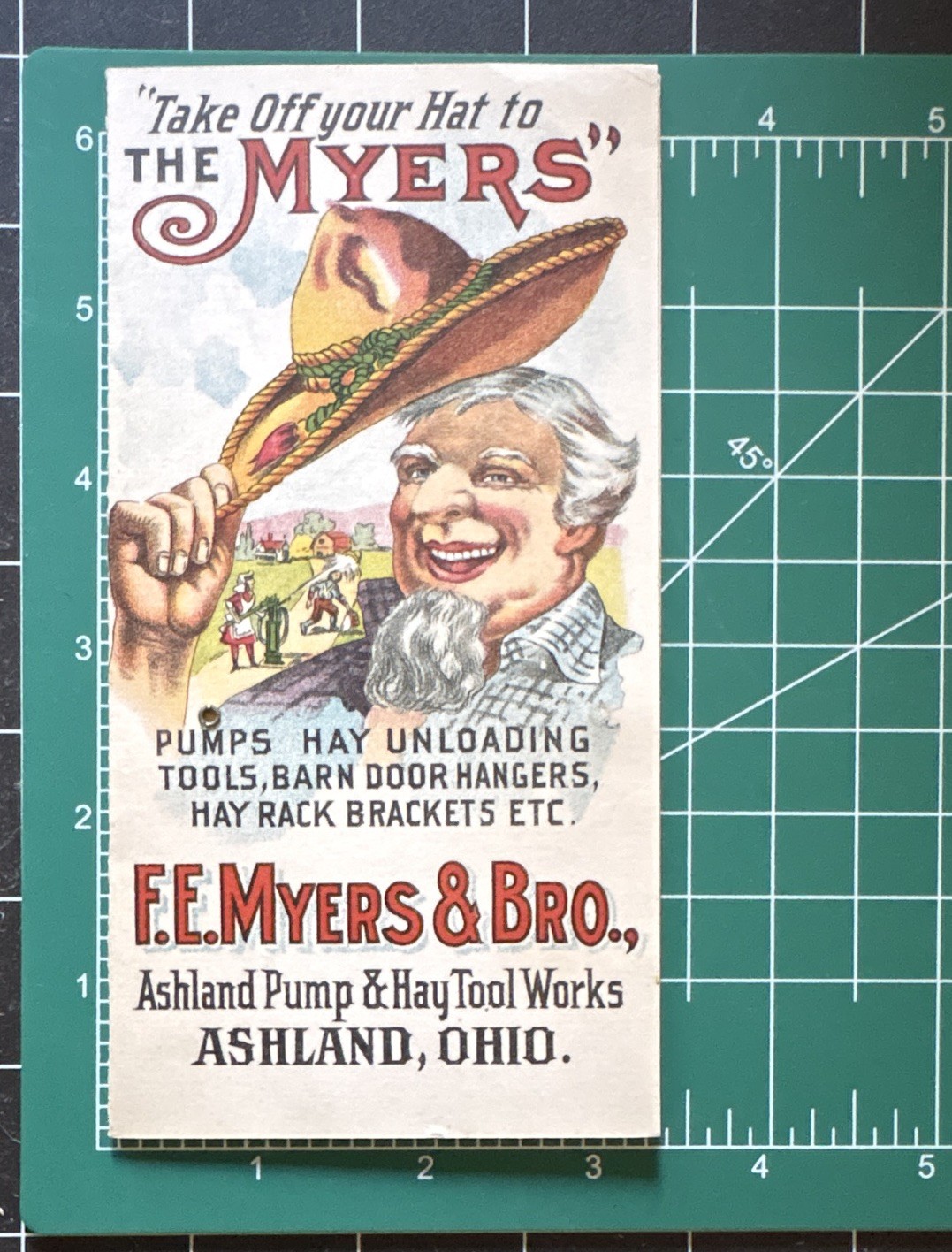 F.E. Myers & Bro. Ashland Ohio Agriculture Advertising Trade Card