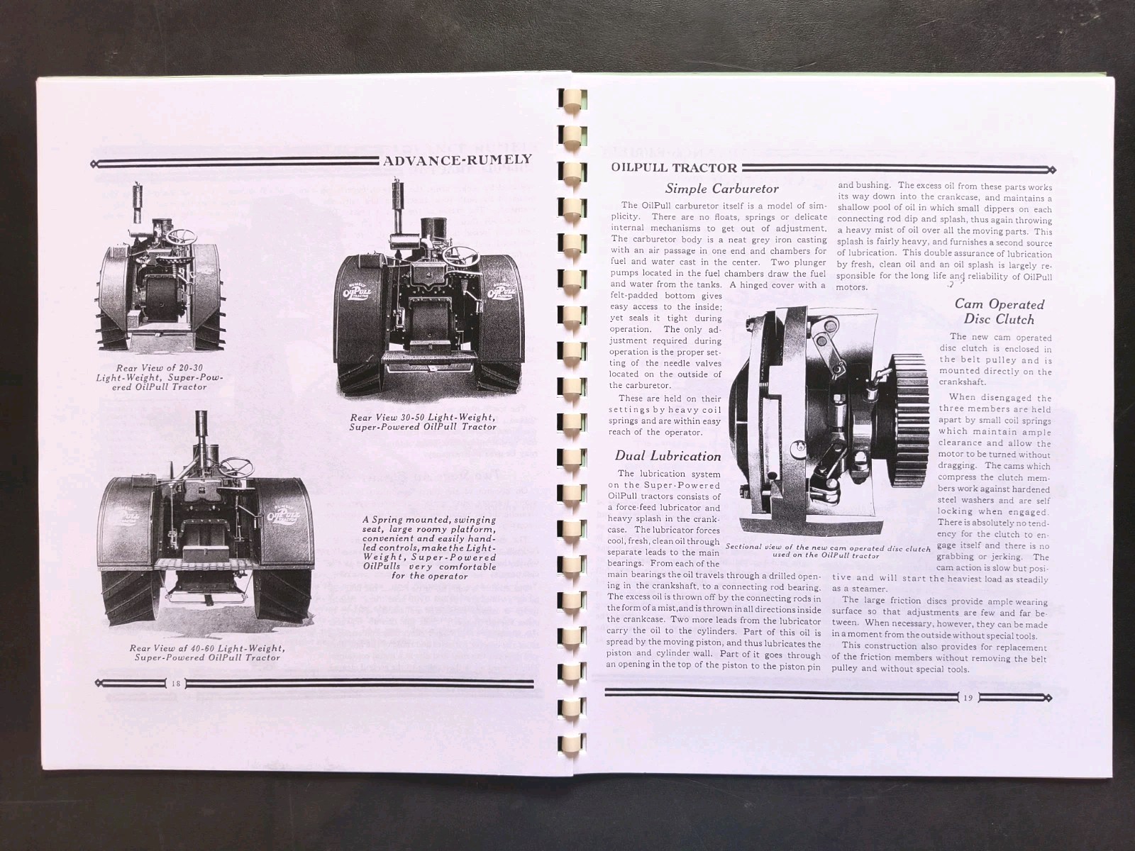 Rumley Oil Pull Tractor Dealer Brochure Owners Manual Print Advertising Reprint