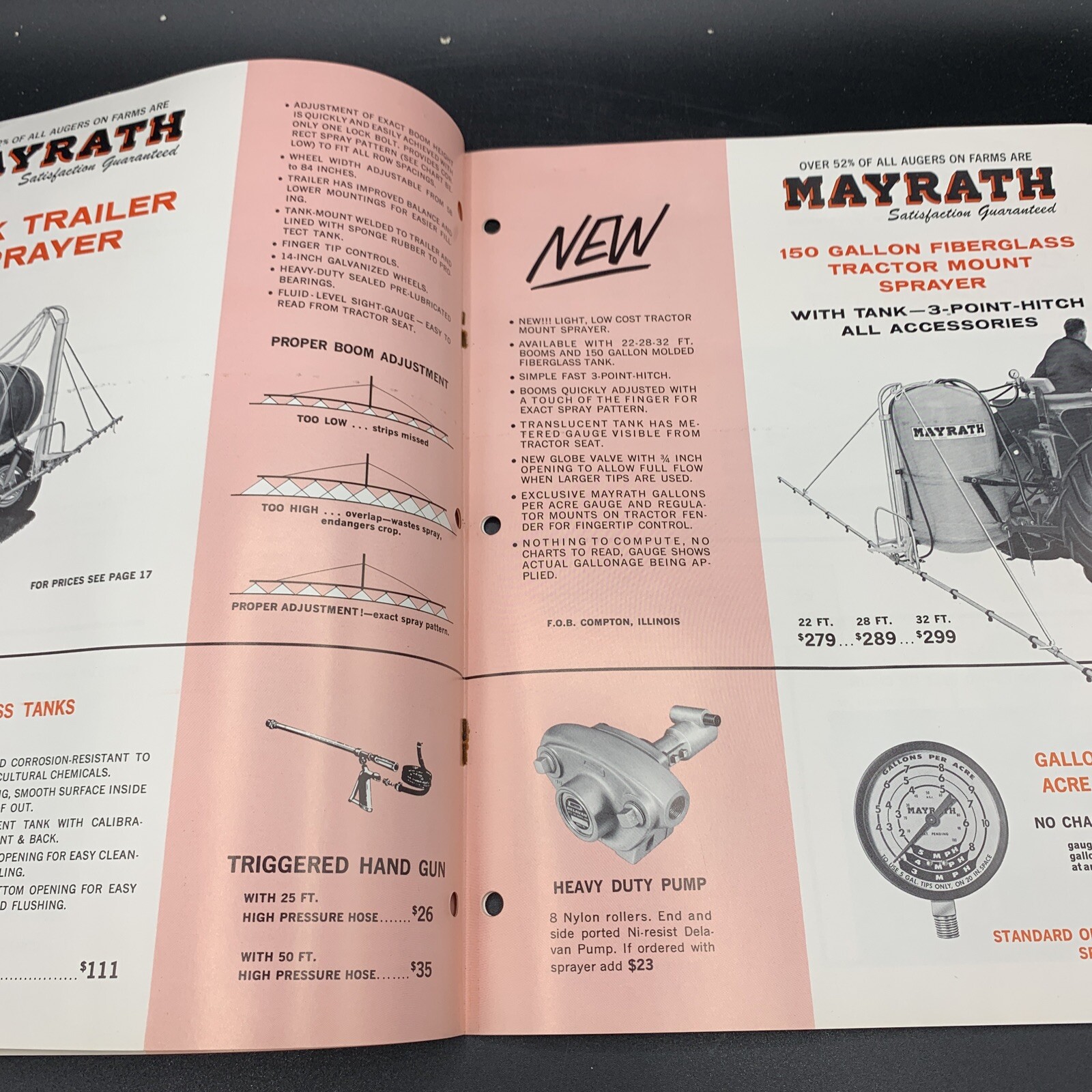 Original 1966 Mayrath Company Farm Equipment Brochure-W/Cover Sheet Compton IL