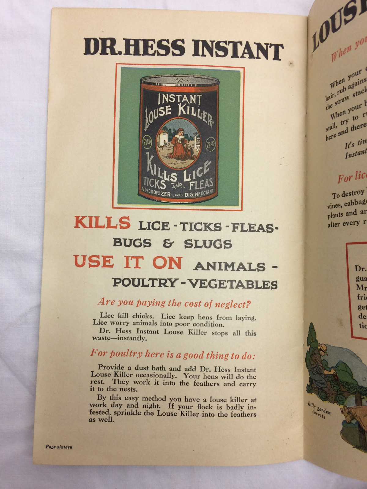 Vintage Dr Hess & Clark Inc Line Catalog Farm Advertising Agriculture