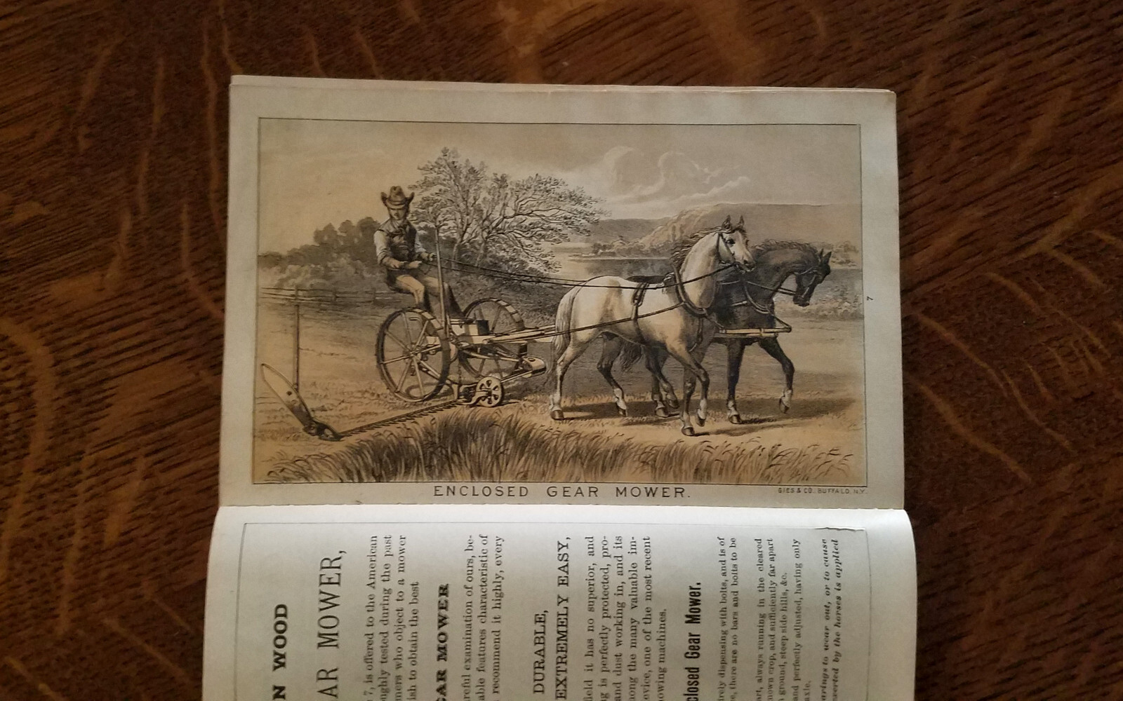 1882 Wm Anson Wood Harvesting Machine Mower Reaper Youngston Catalog Brochure