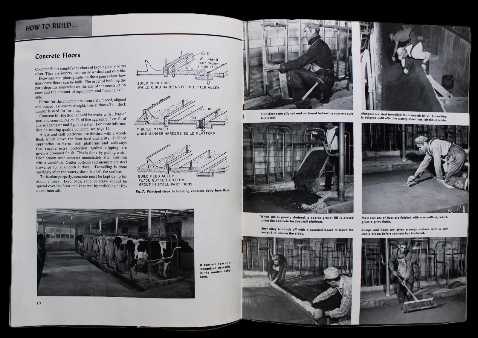 PORTLAND CEMENT CONCRETE DAIRY FARMING BARNS ADVERTISING BROCHURE 1953 VINTAGE
