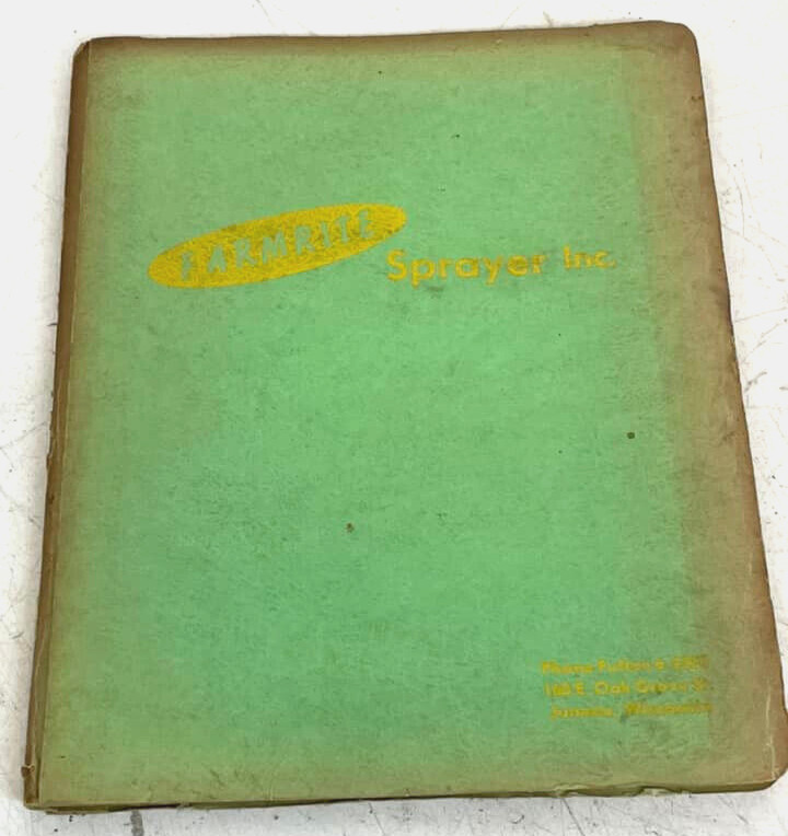 Vintage 1957 Farmrite Sprayer Brochure Ad Binder Delavan Johnson Boomjet Teejet+