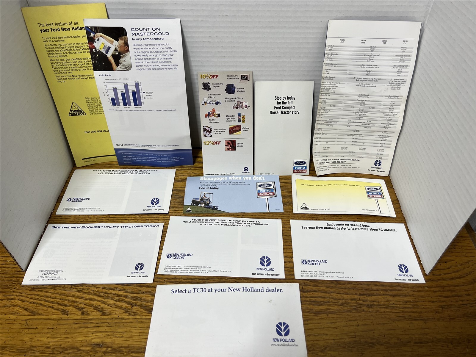 New Holland Dealership Brochure Hand-Outs, Lot of 12 – See pics and description