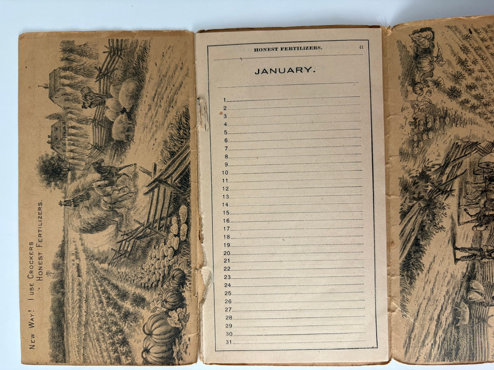 1894 Crocker Fertilizer Co Advertising Diary Buffalo New York ATQ Farming