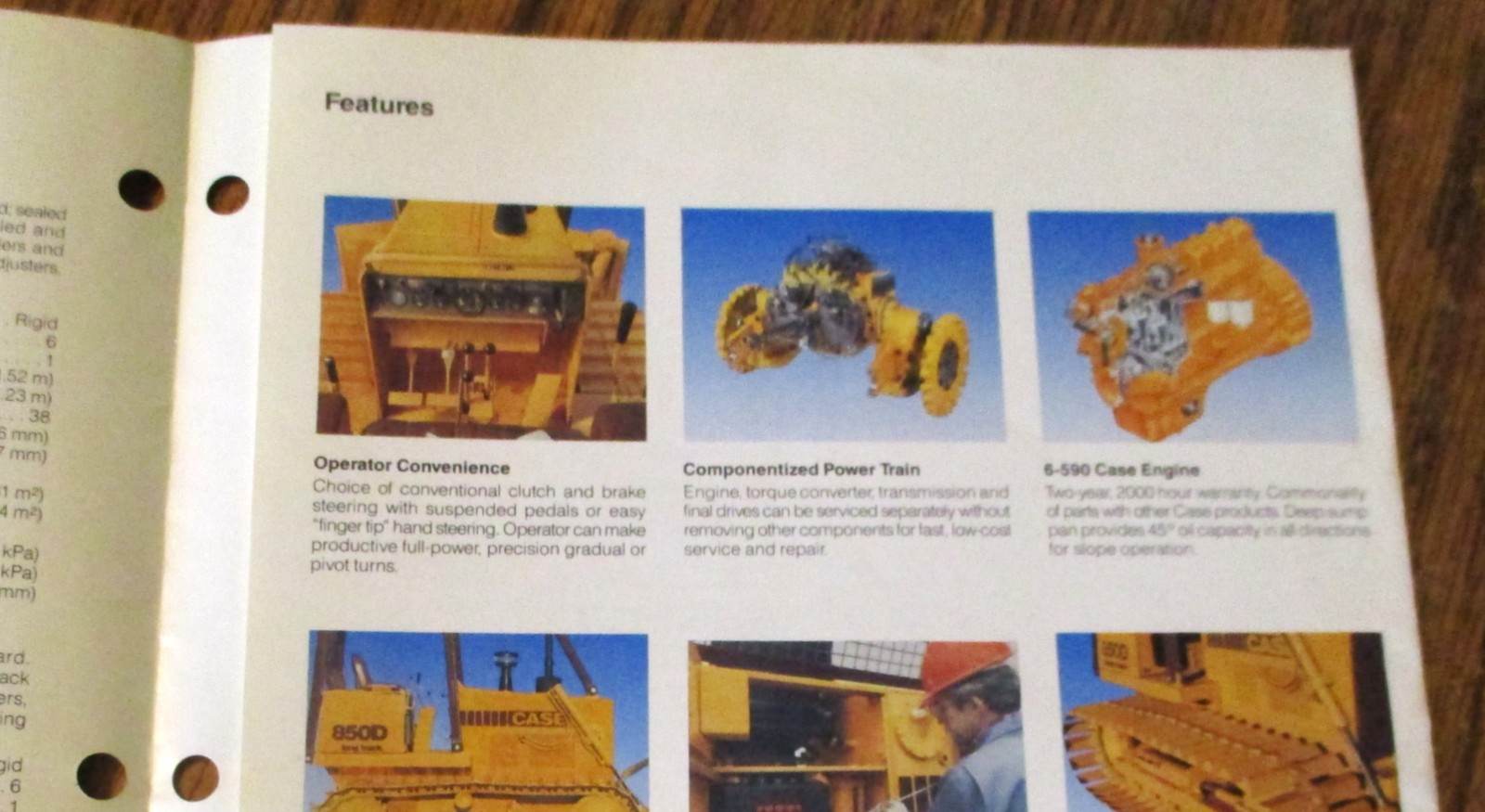 Case 850D Long Track Dozer Crawler Sales Brochure Literature Ad CE42590