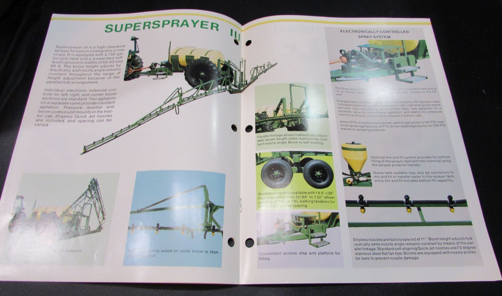 New Vintage 1988 Summers Mfg. Farm Field Sprayers 6 page 8×11 Brochure