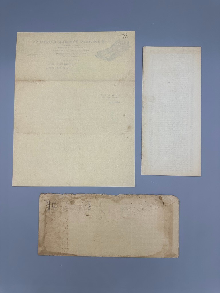 1919 LANGDON FEEDER Kansas City Missouri FARM Advertise Postal Cover Price List