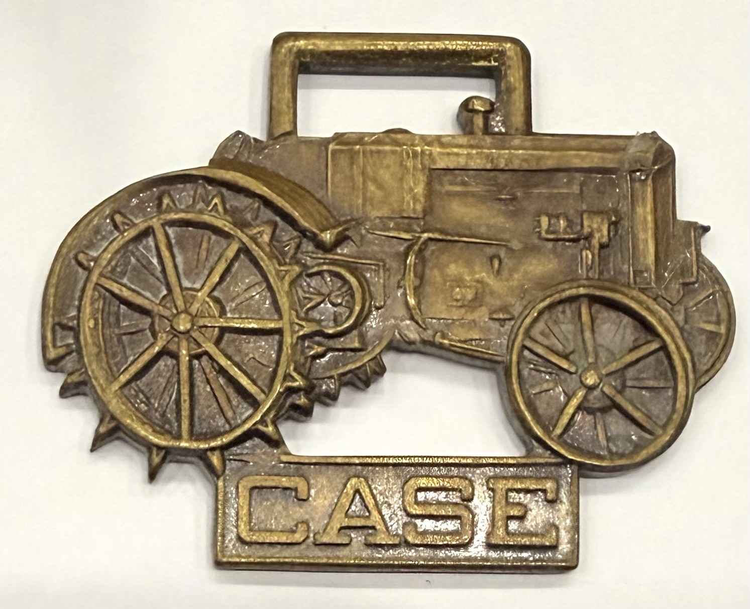Vintage CASE Tractor Watch Fob Advertising Medal METAL ARTS CO Rochester NY