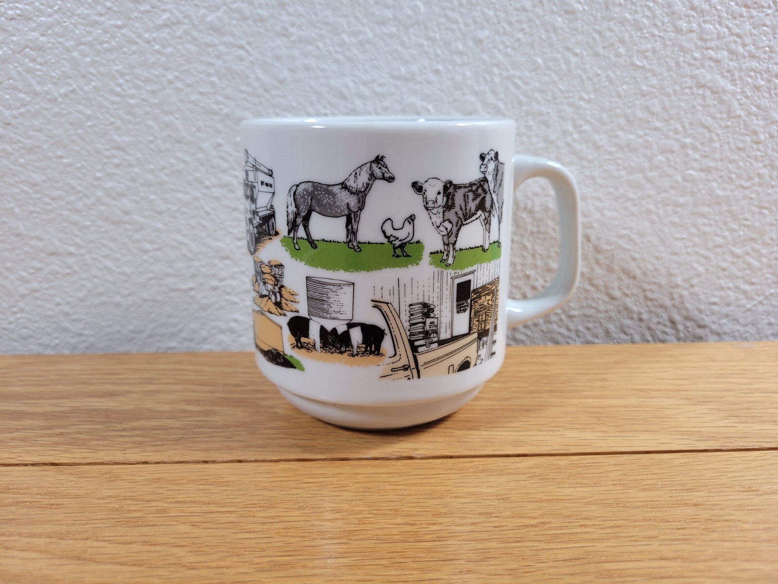 HEART OF IOWA CO-OP Farmers Vintage 1988 Farm Logos Memorabilia Coffee CUP / MUG