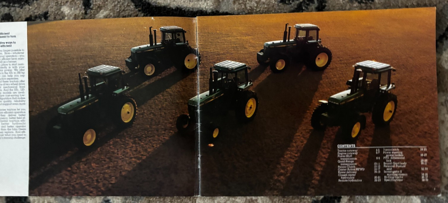 John Deere 4050 4250 4450 4650 4850 Tractor for 1985 Brochure DCPA26