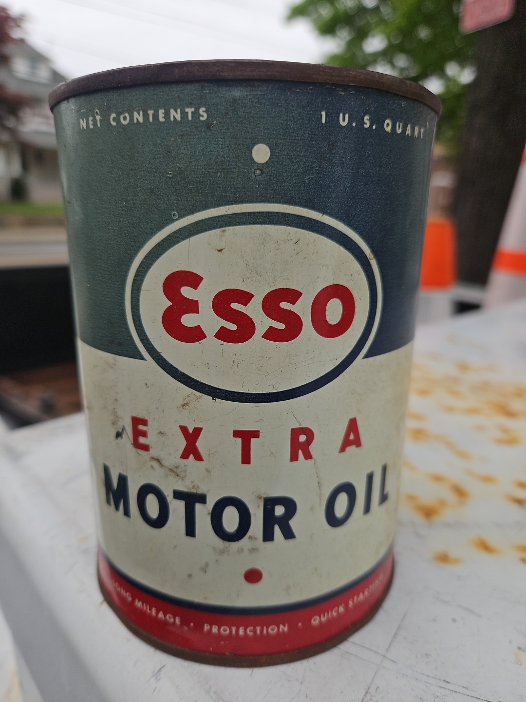 1 ESSO TOP CUT OPEN EMPTY Vintage Metal Can