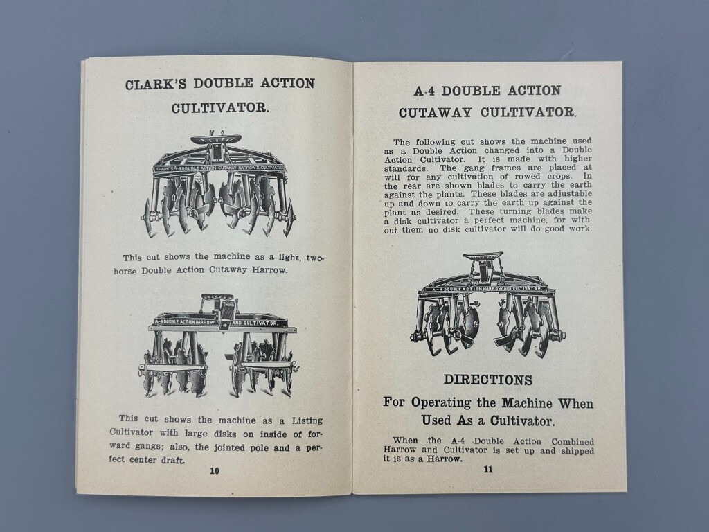 c 1900 CUTAWAY HARROW Machinery FARM Advertising HIGGANUM CONNECTICUT Illustrate