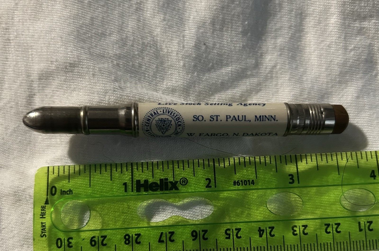 Vtg Bullet Pencil Central Livestock Assoc. St Paul Minnesota Fargo North Dakota