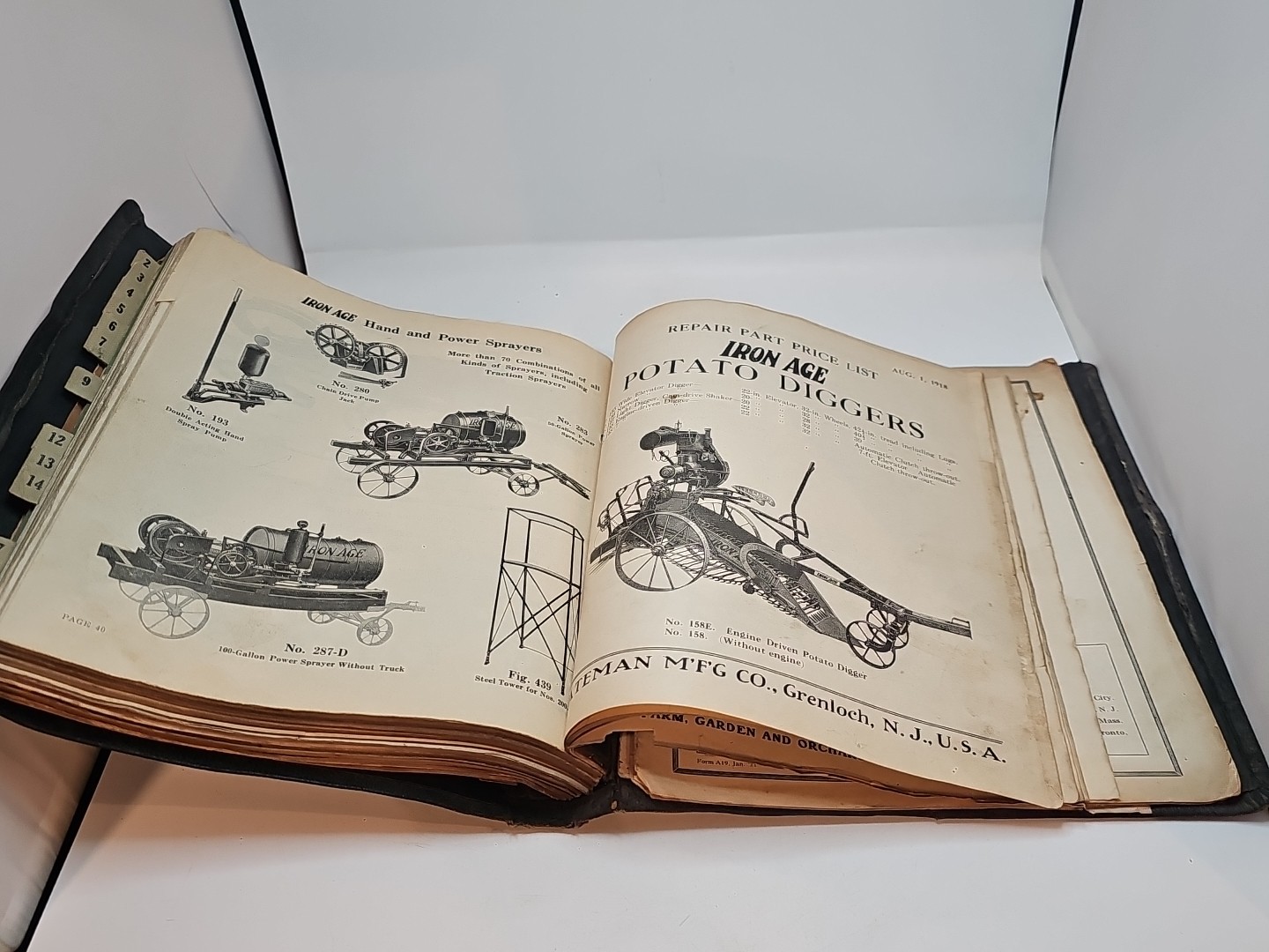 Iron age farm seeder dealer catalog planet jr Grenloch NJ Bateman 1919 20 21
