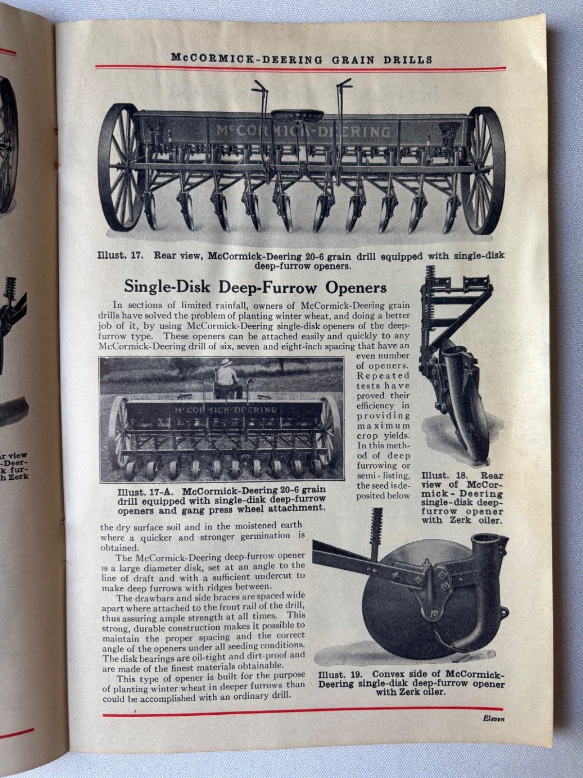 Antique McCormick-Deering Grain Drills Catalog Circa 1931 Great Illustrations