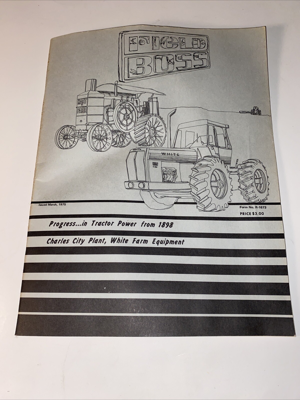 White Farm Equipment Field Boss Tractor brochure 1975 Vintage Charles City Plant