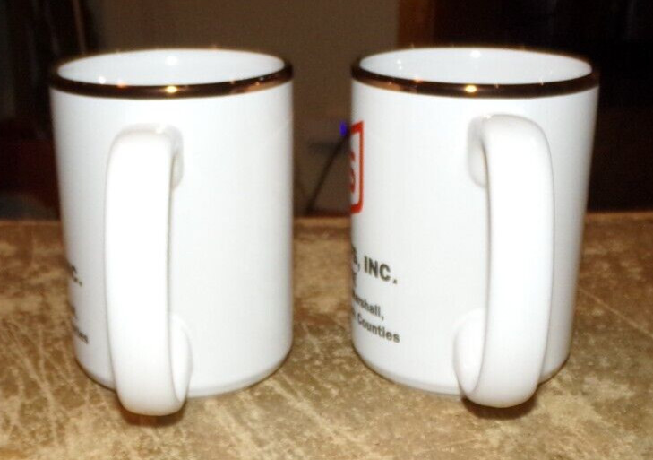 2-lot amerigas propane co. ceramic coffee mugs new