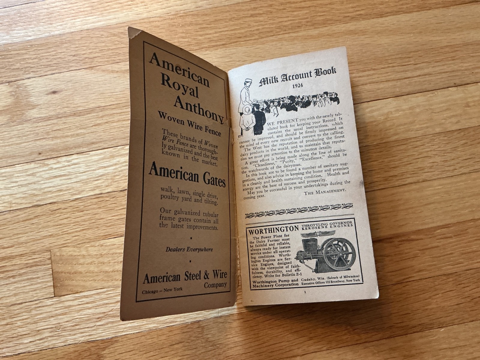 Vtg, 1956 Farm Acct. Record Book – Citizens State Bank, Green Isle, Minnesota