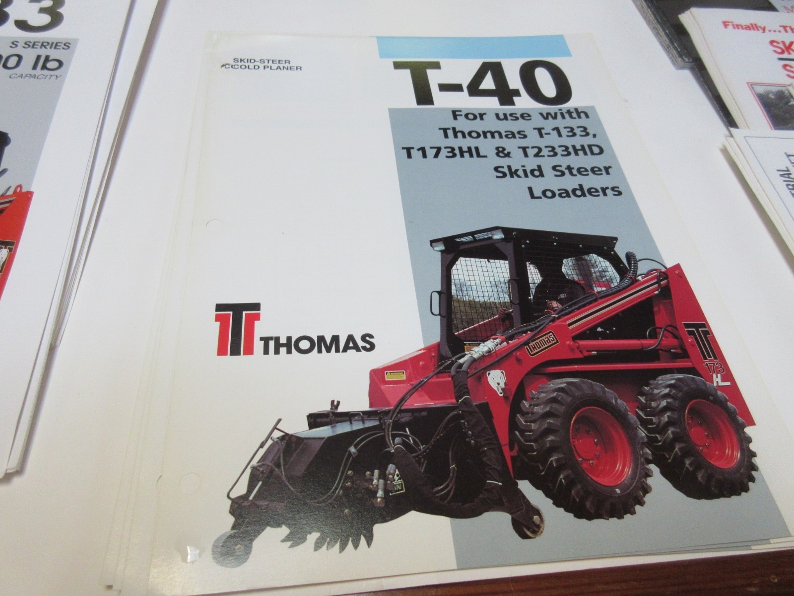 Thomas T-40 Cold Planer for Skid Steer Loaders Brochure 2 pages