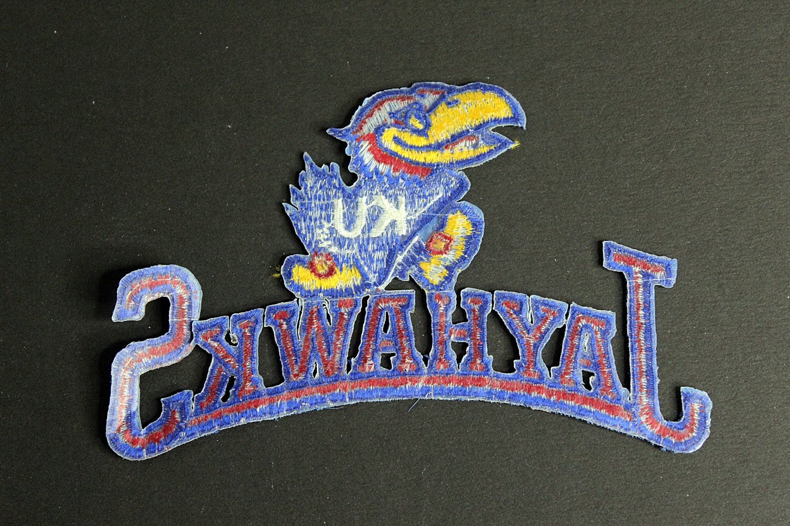 Kansas Jayhawks Embroidered Patch Vintage College Sports Logo 5.5in