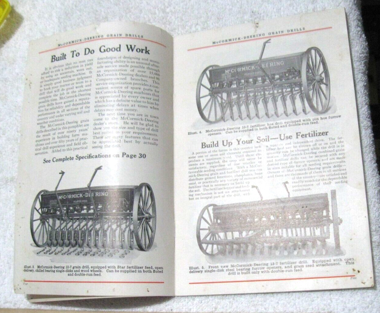 VINTAGE 1918 McCORMICK DEERING TRACTOR GRAIN DRILLS BROCHURE