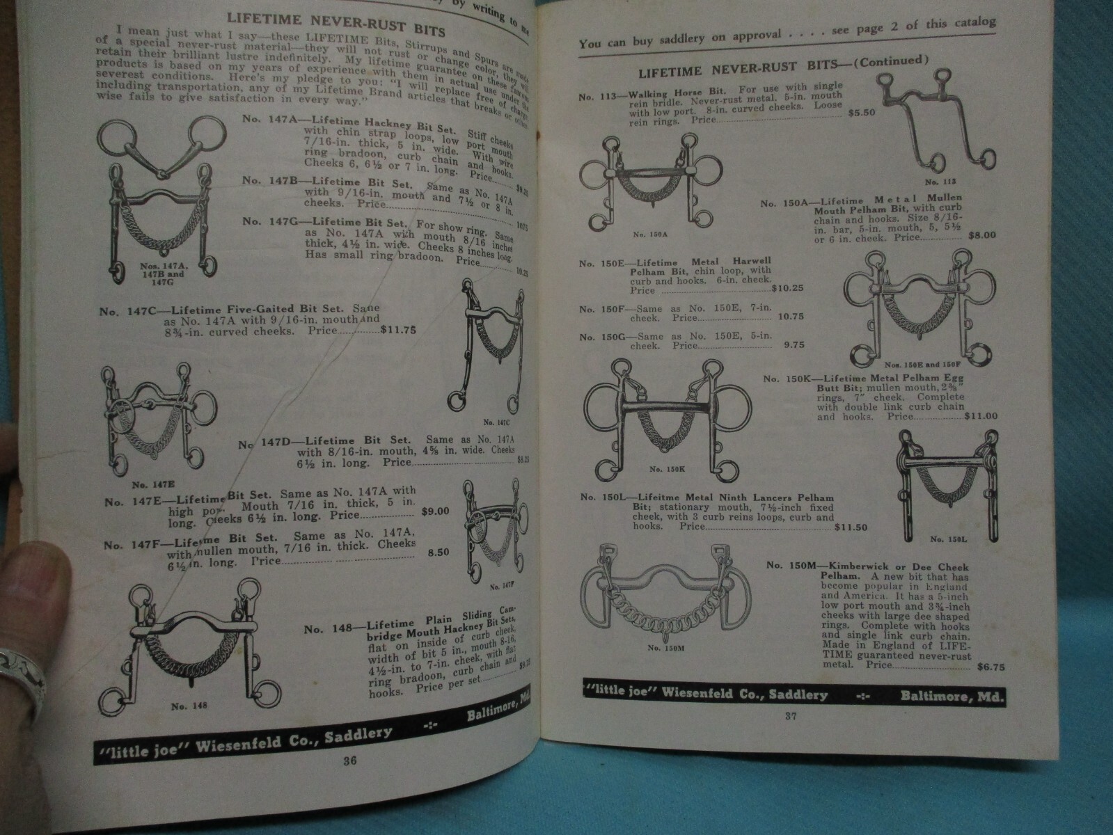 ORIGIONAL ENGLISH SUPER SADDLERY No 155 CATALOG 1957 with Prices Saddles Bits