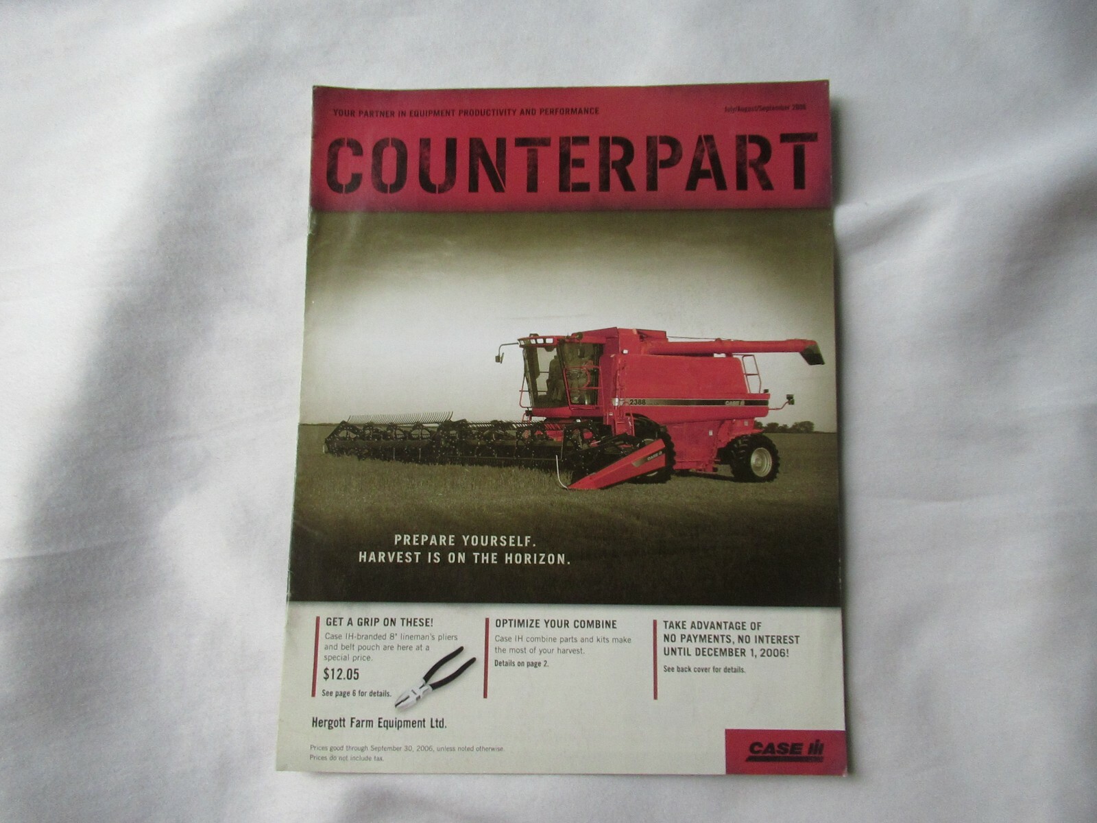 CASE CASEIH counterpart combine parts and accessories catalog brochure