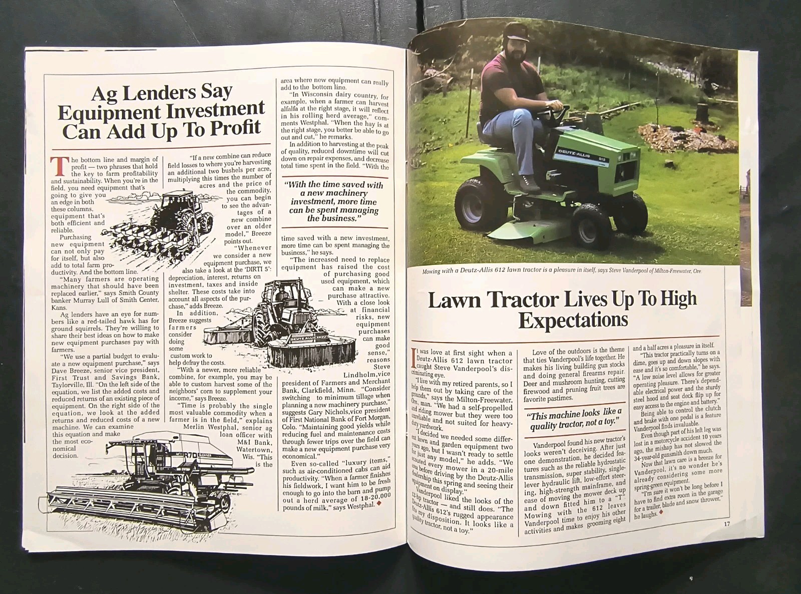 AGCO Allis Landhandler Magazine 1988 Rotary Combine Cover Tractor