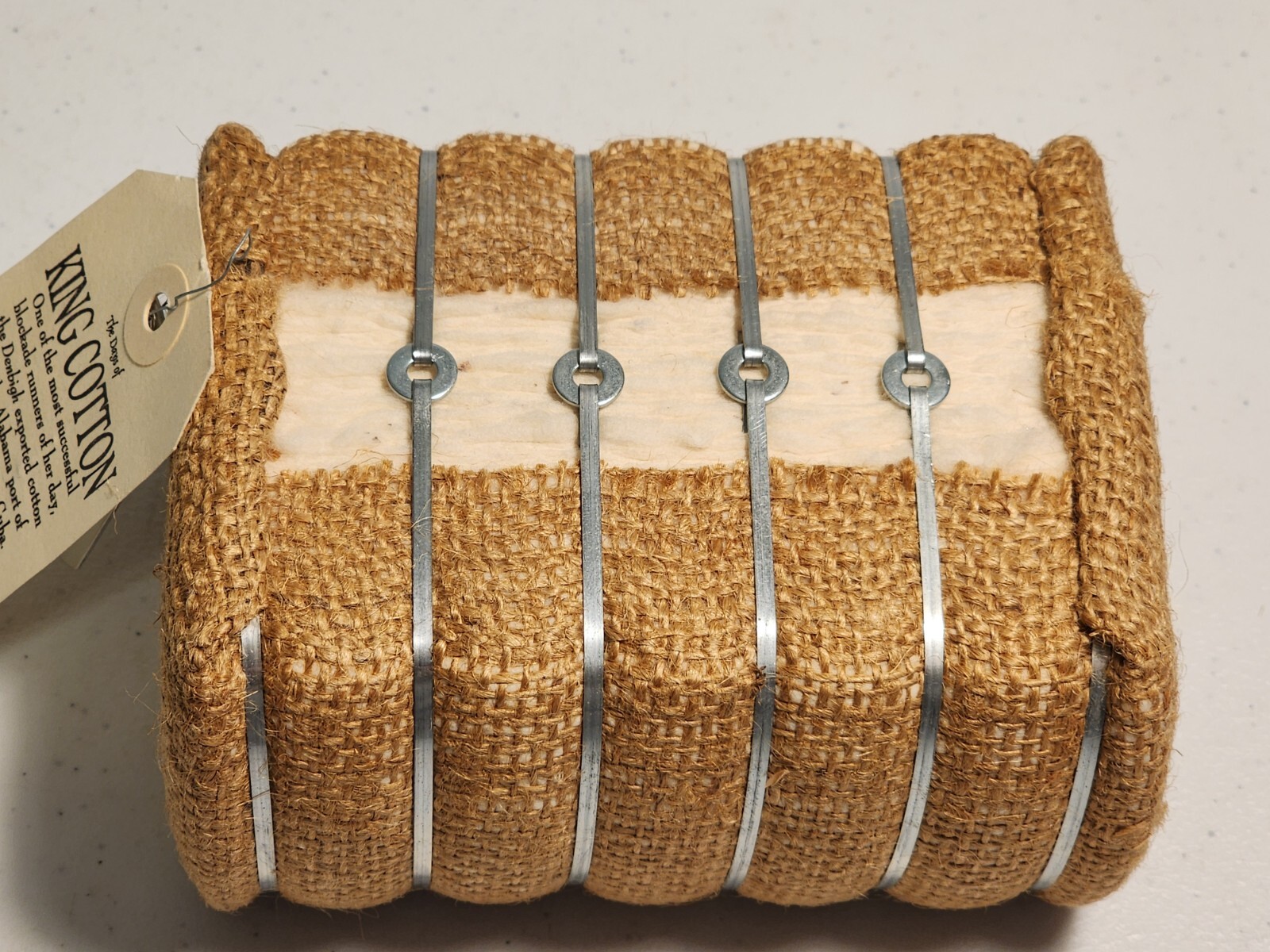 VTG Texas Mini Cotton Bale Souvenir 5&Prime; Nautical Archaeology Program & TEXAS A&M