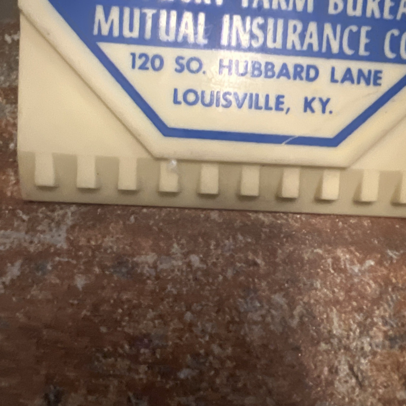 Vintage Kentucky Farm Bureau Insurance Louisville KY Ice Scraper Paperclip Adver
