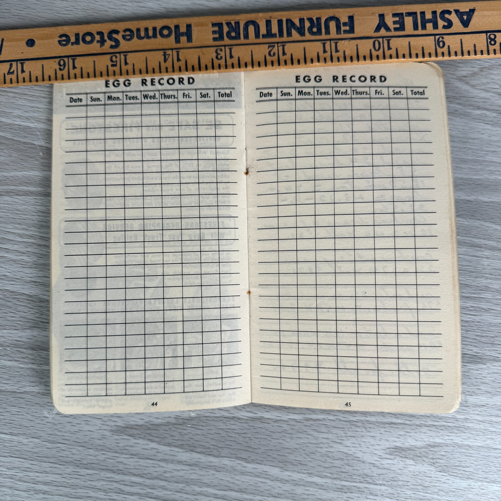 Vtg Notebook 1946 Firestone Farm Guide Book Income Expense Records USED WRITING