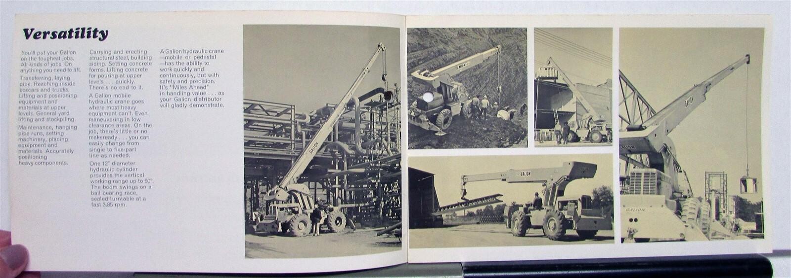 1968 Galion Hydraulic Crane Specifications Construction Sales Brochure