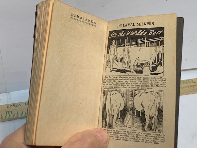 1939 DELAVAL DIARY & FARMERS POCKET HANDBOOK USEFUL INFO 148 PAGES 4.75&rsquo;X2.75”.
