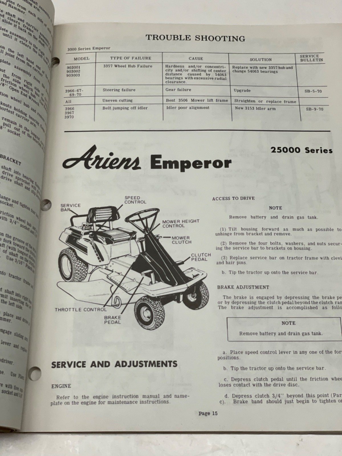 Vintage Ariens Service Technique Manual – Gard-N-Yard & Sno-Thro Second Edition